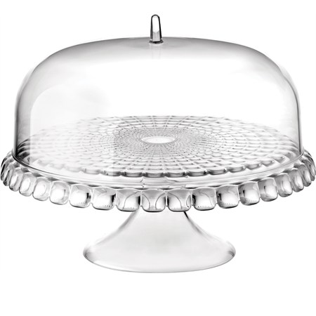 alzata piccola con campana tiffany trasparente diametro cm 30