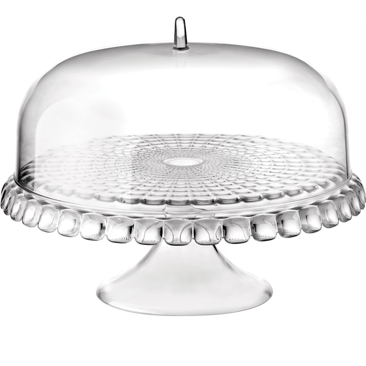 Alzata Piccola con campana Tiffany trasparente diametro cm 30