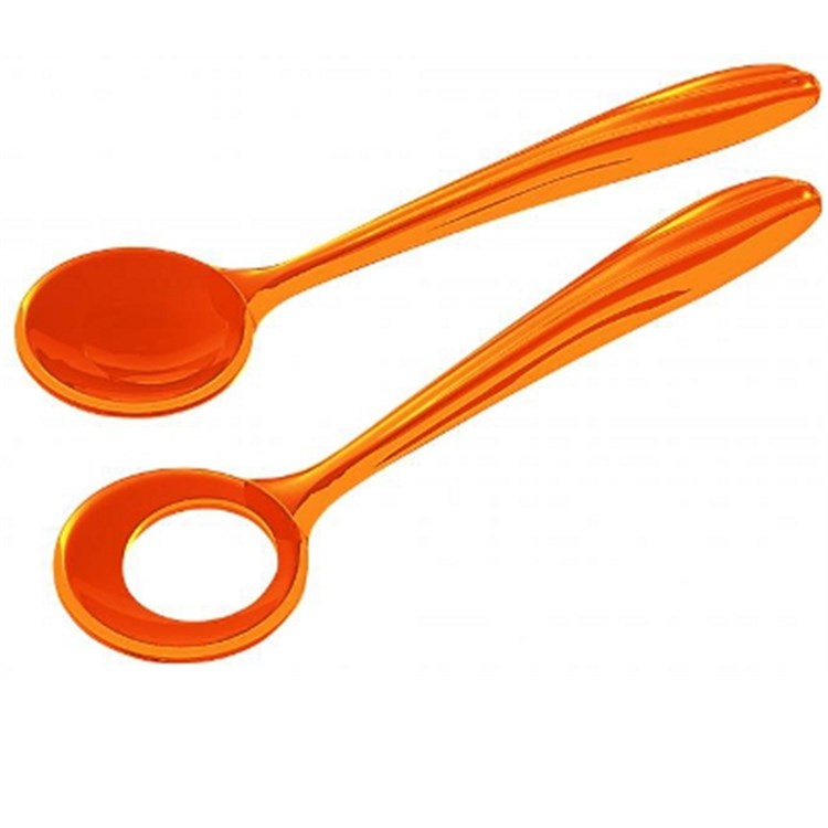 Coppia Posate Insalata Aqua Arancio