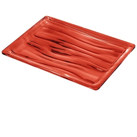 vassoio rettangolare piccolo m aqua rosso