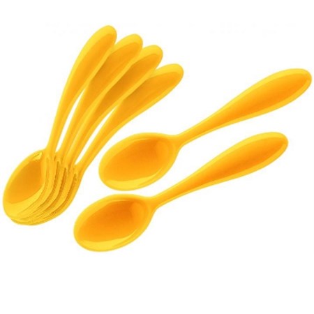 set 6 cucchiaini cm 12 giallo chiaro guzzini