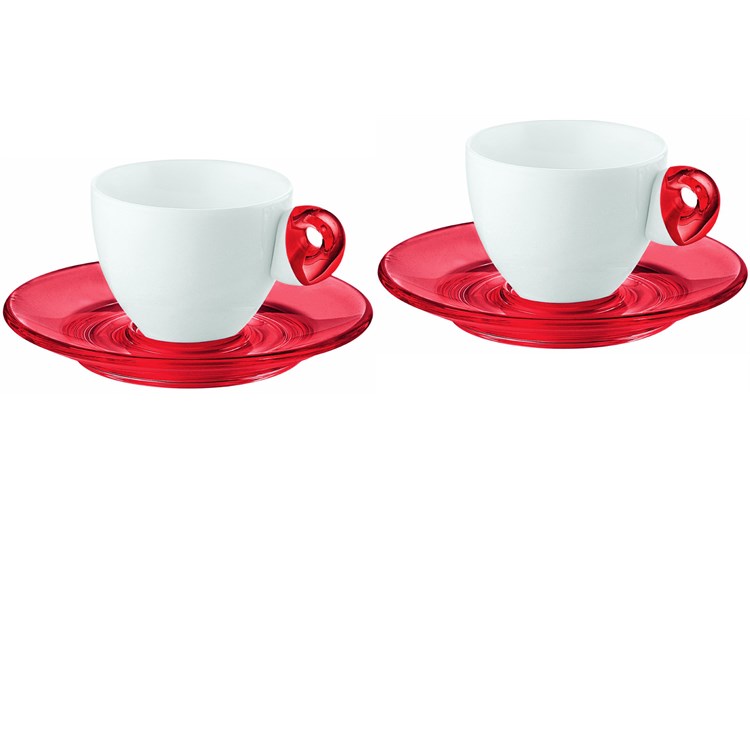 Set 2 tazzine caffe Feeling rosso