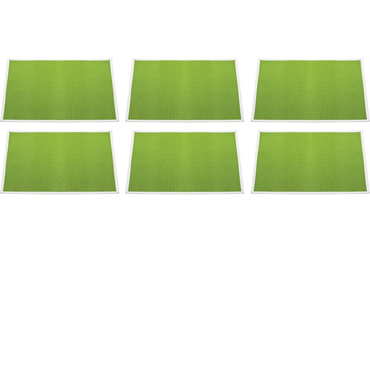 Set 6 tovagliette effetto intrecciato Verde