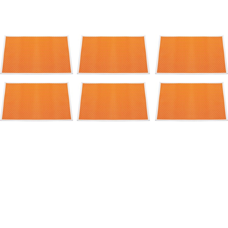 Set 6 tovagliette effetto intrecciato Arancio