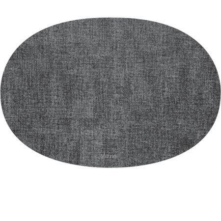 tovaglietta ovale double face fabric grigio