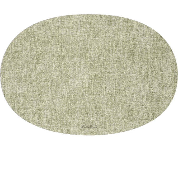 Tovaglietta Ovale Double Face Fabric Verde Menta