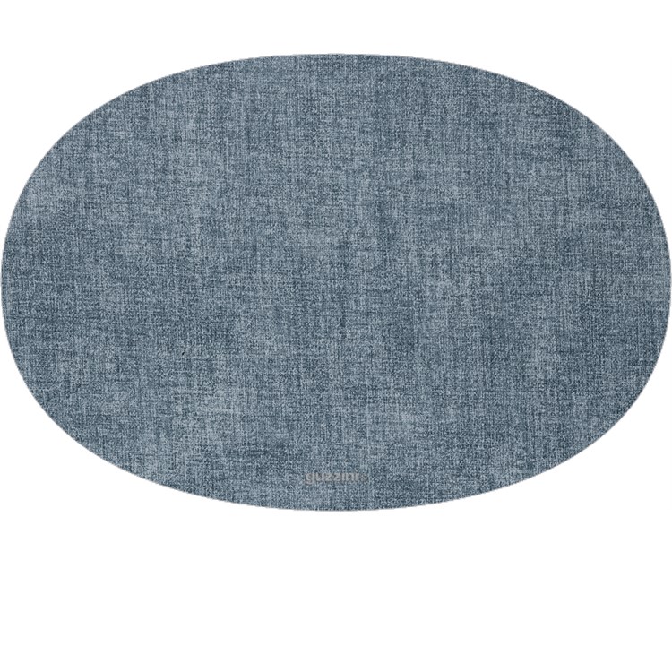 Tovaglietta Ovale Double Face Fabric Azzurro Mare