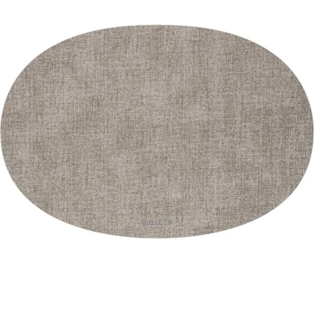 tovaglietta ovale double face fabric grigio cielo