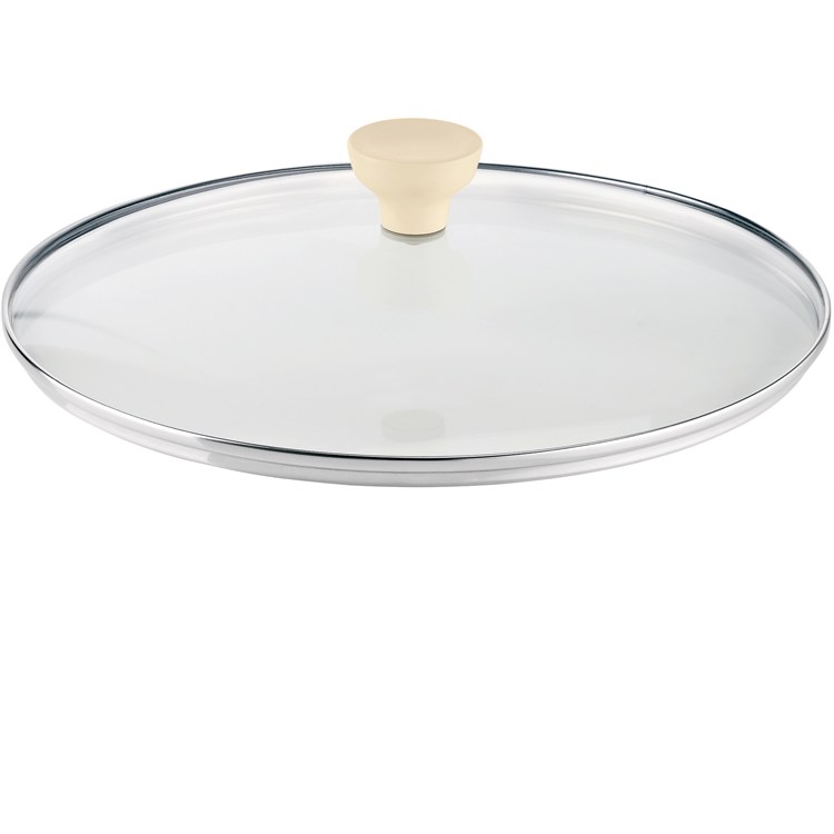 Coperchio Vetro Avorio Cm 24