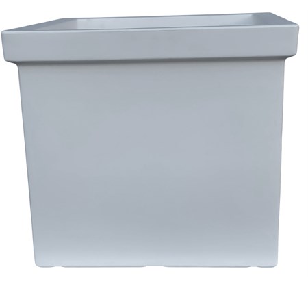vaso siepi quadro doppia parete bianco cm 55