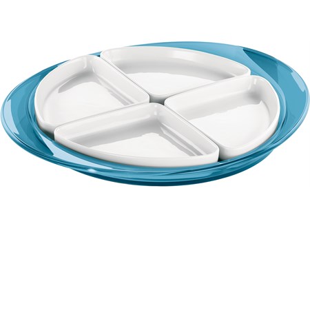 antipastiera feeling azzurro mare guzzini