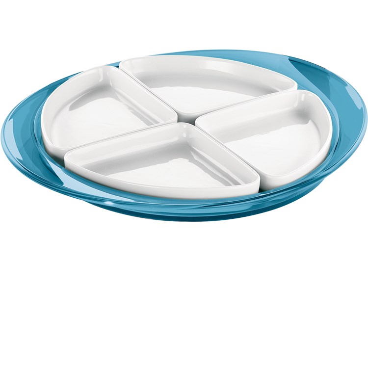 Antipastiera Feeling azzurro mare