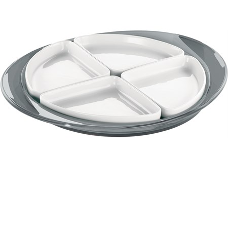 antipastiera feeling grigio cielo guzzini