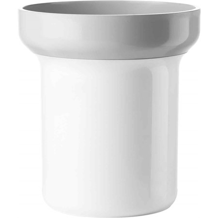 portautensili scolaposate grigio chiaro e bianco