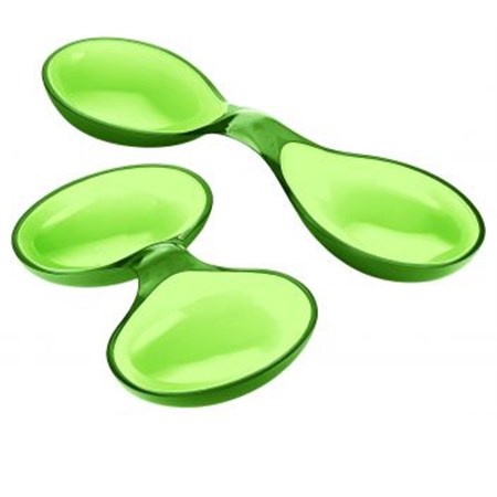 antipastiera bicolore verde oliva verde mela guzzini