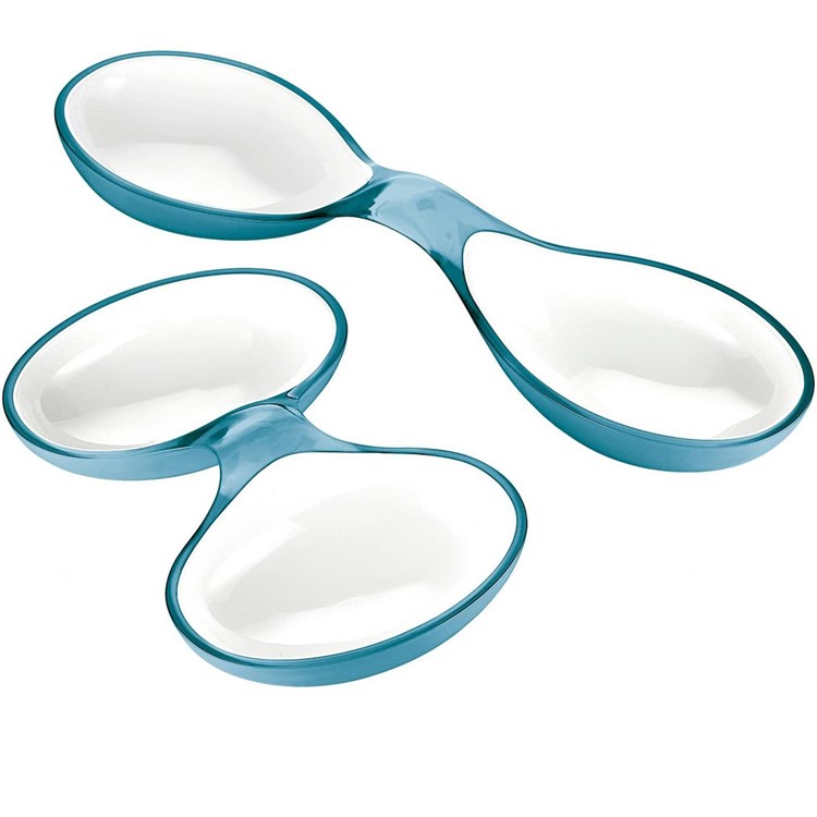 Antipastiera Bicolore Azzurro Mediterraneo