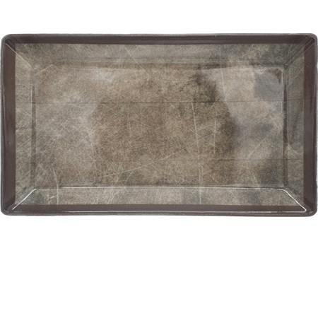 piatto rettangolare kimi brown scketch cm 26 x 15