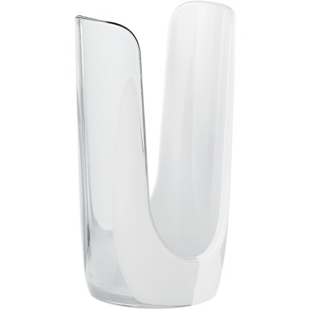 portabicchieri bicolore bianco e trasparente everyday