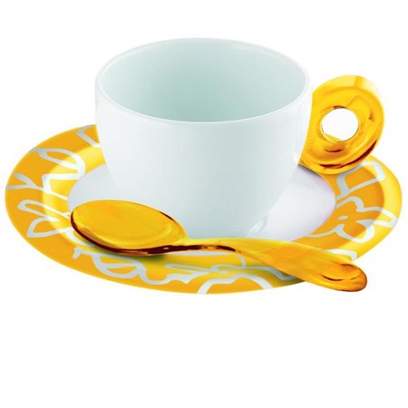 set 2 tazzine caffe mirage giallo guzzini