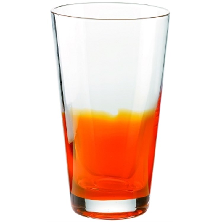 Set 6 Bicchieri Bibita Vetro Arancio