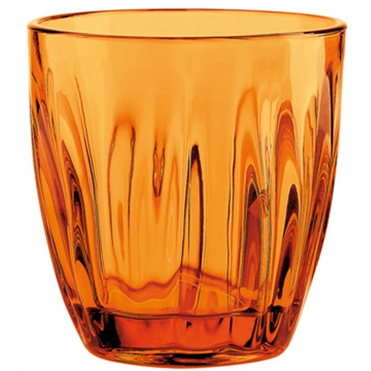 Set 6 Bicchieri Acqua In Vetro Arancio