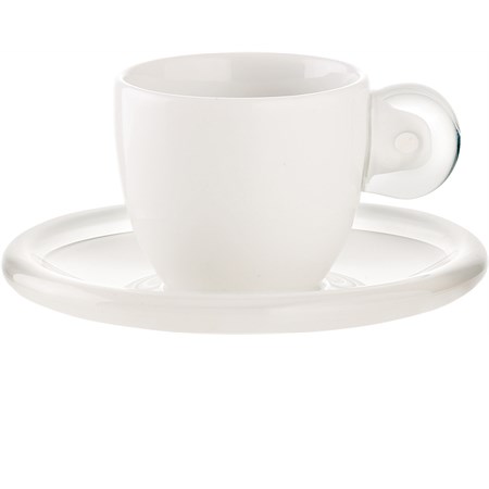 set 6 tazzine da caffe gocce bianco