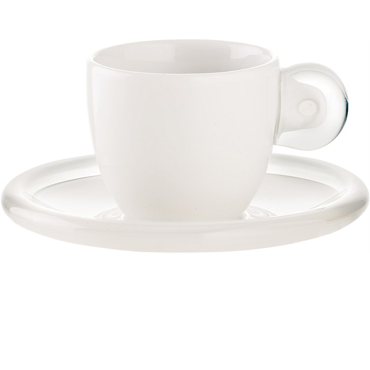Set 6 Tazzine Da Caffe Gocce Bianco