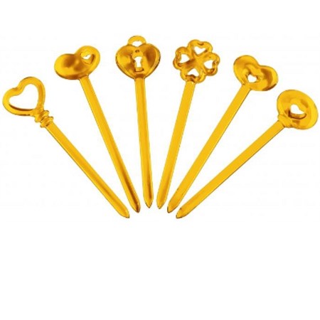 set 6 stecchini per aperitivi giallo guzzini