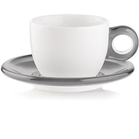 set 2 tazze da cappuccino grigio cielo guzzini