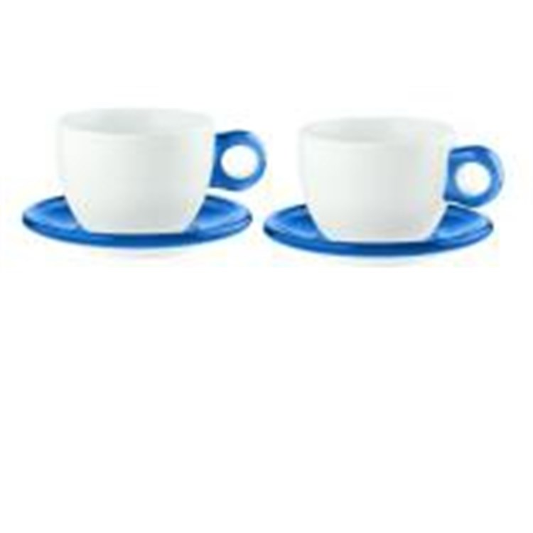 Set 2 Tazze Da Colazione Gocce Azzurro Mediterraneo