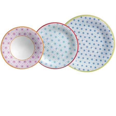 servizio piatti tavola romantiche geome