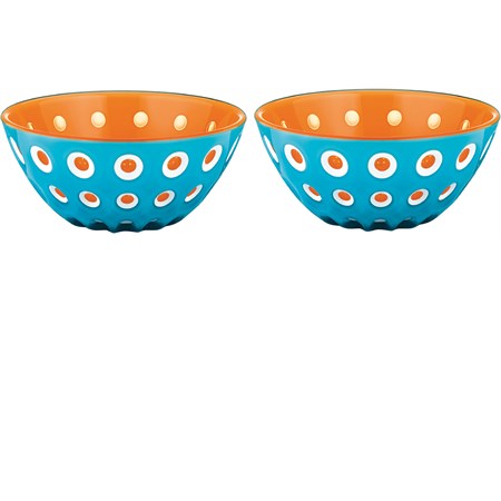 set 2 ciotoline murrine azzurro bianco arancio cm 12