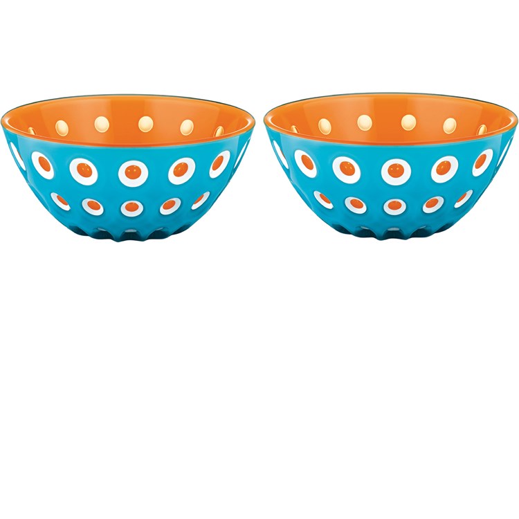 Set 2 ciotoline Murrine Azzurro Bianco Arancio cm 12