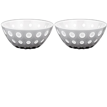 set 2 ciotoline murrine grigio bianco trasparente cm 12