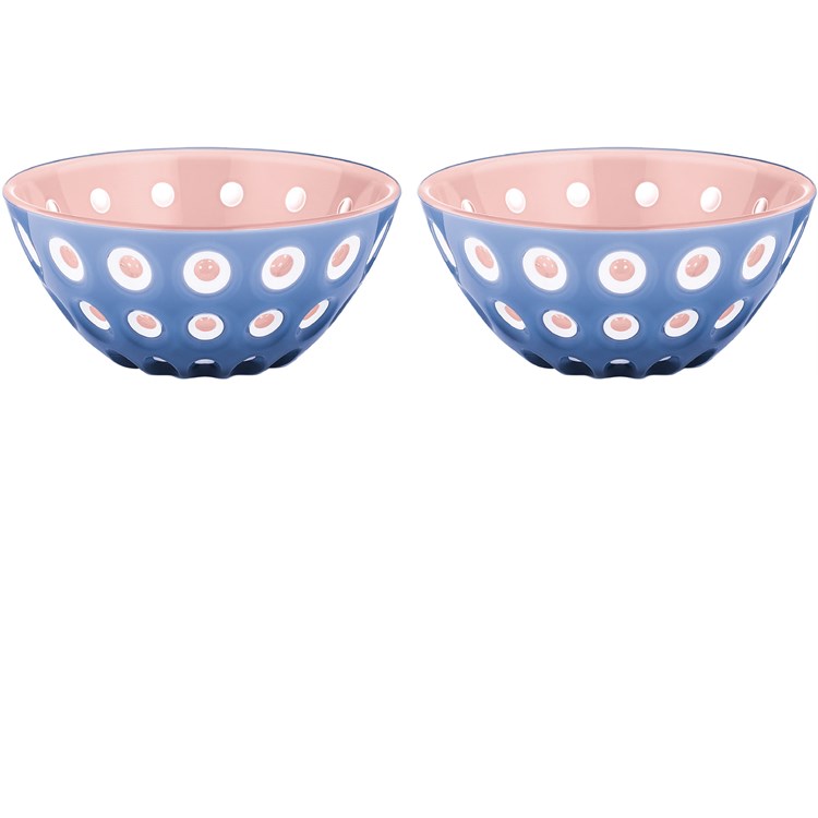 Set 2 ciotoline Murrine Blu Mediterraneo Bianco Rosa cm 12