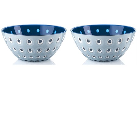 set 2 ciotoline le murrine azzurro bianco blu cm 12