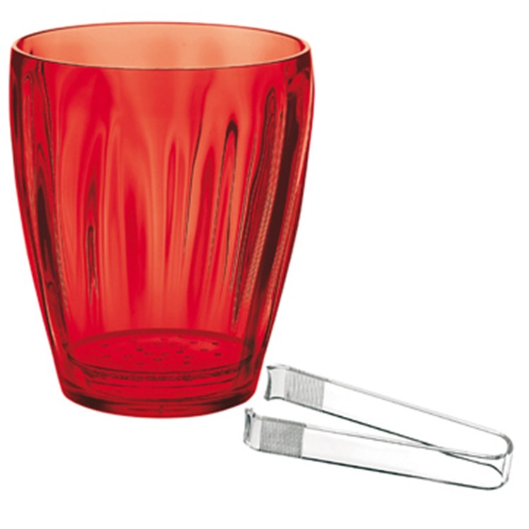 Secchiello Ghiaccio Con Pinza Rosso