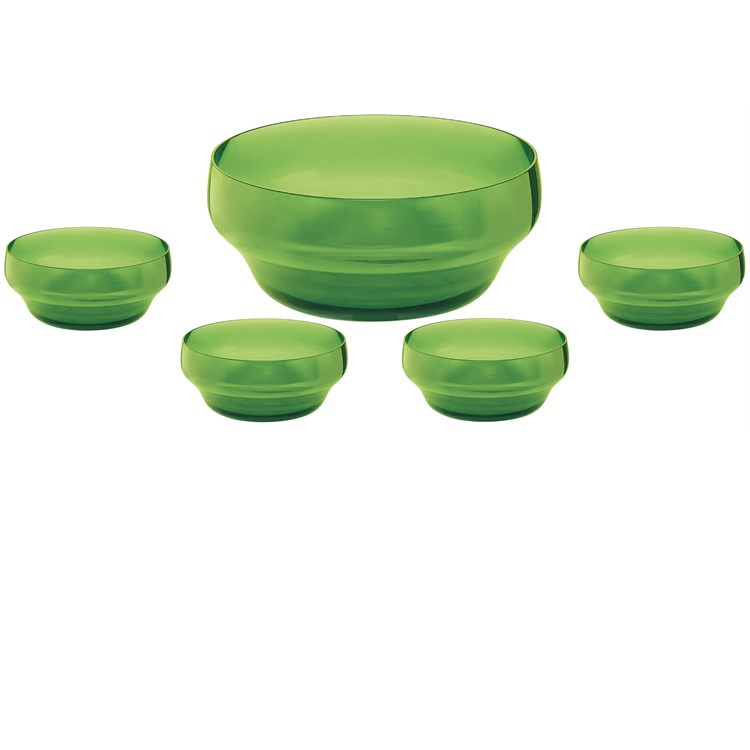 Set insalatiera con coppette Gemme Verde