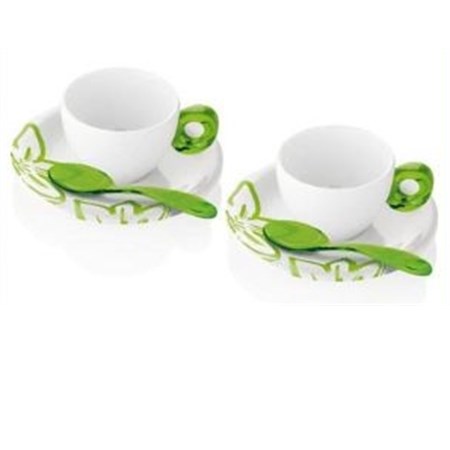 set tazzine gemme verde guzzini