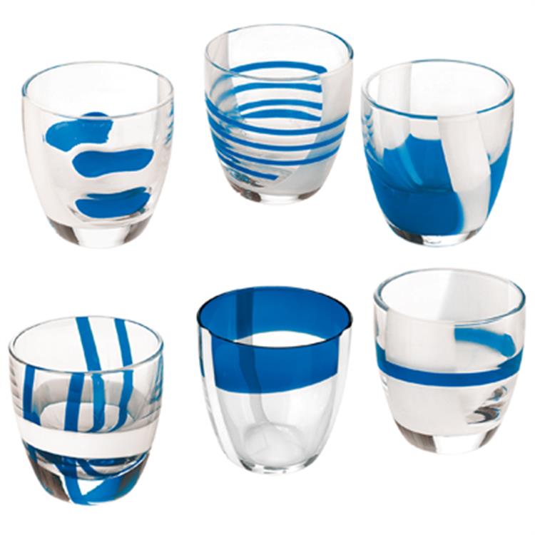 Set 6 Bicchierini Liquore Table Art Blu