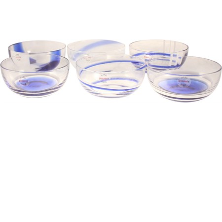 set 6 coppette table art blu guzzini