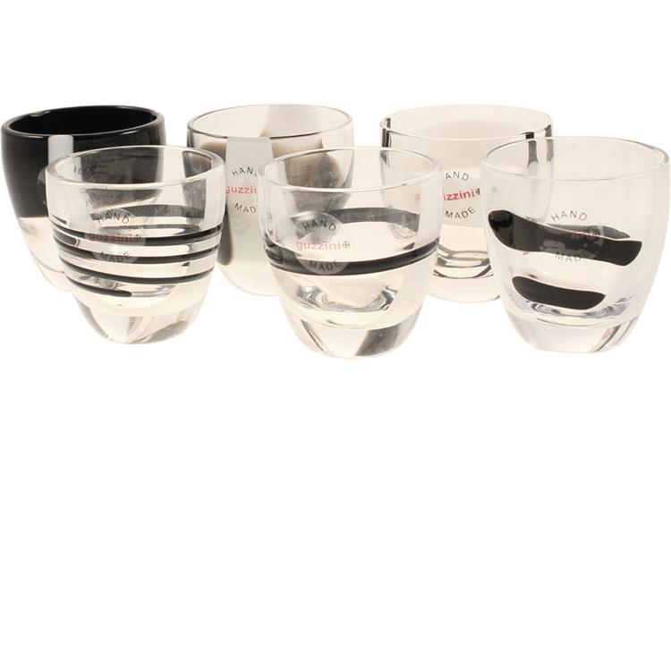 Set 6 Bicchierini Liquore Table Art Nero Decoro 2