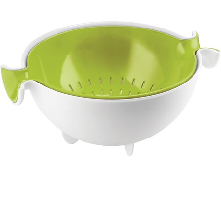 set scolatutto con contenitore verde spin e drain guzzini