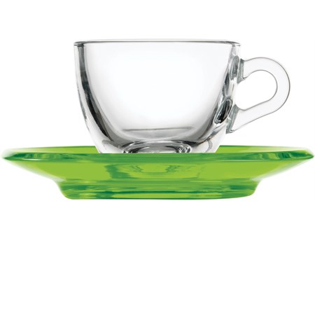 tazza cappuccino gocce verde