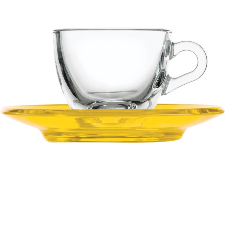 Tazza cappuccino Gocce giallo