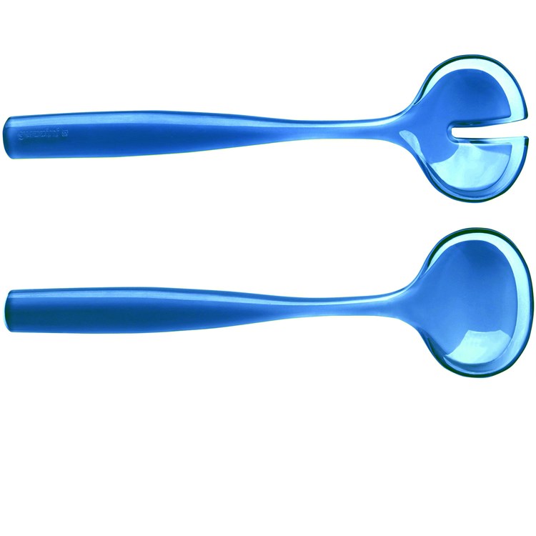 Coppia Posate Insalata Grace Blu