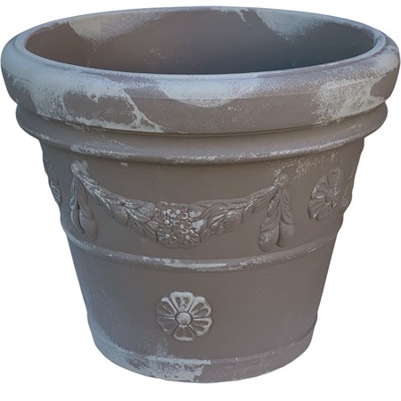 vaso festonato tortora e sabbia cm 60
