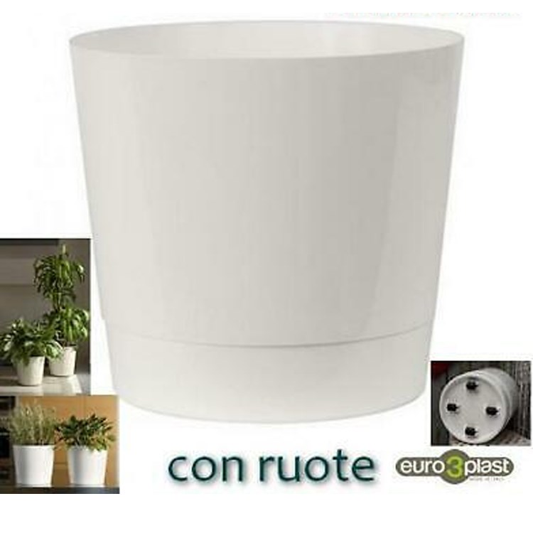 Coprivaso Mey Con Ruote Avorio cm 35