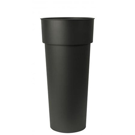 vaso duo con conteiner nero cm 38 x 80 h