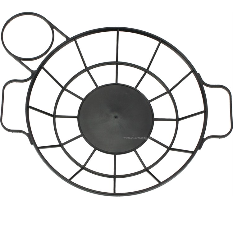 Portapiatto e bicchiere in plastica Nero